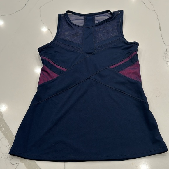 Women’s Lucky in Love Tennis Set with 2 Tops & 1 Skirt navy/pink size XS 0-2 - Picture 2 of 8